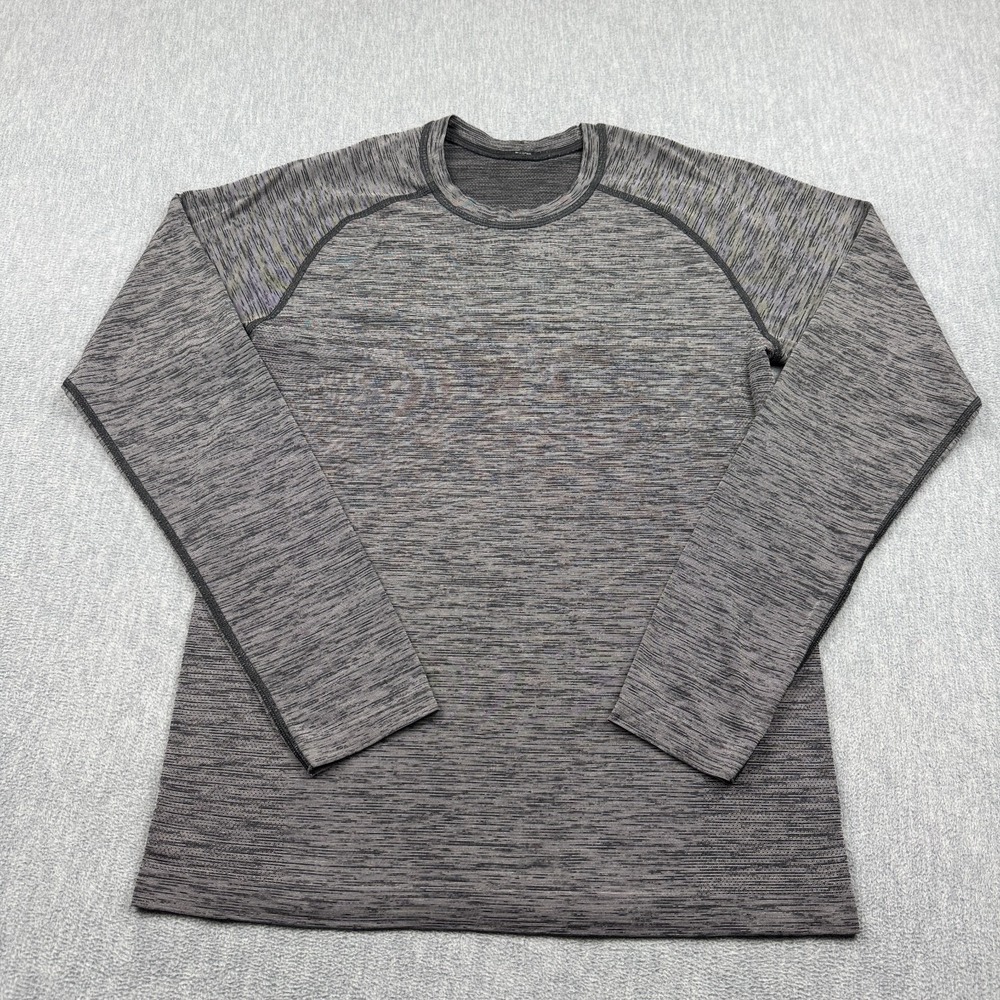 Lululemon Shirt Mens Small Gray Metal Vent Tech Surge Long Sleeves Workout Gym‎